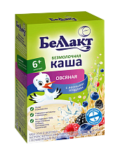 Безмолочная овсяная каша с лесными ягодами