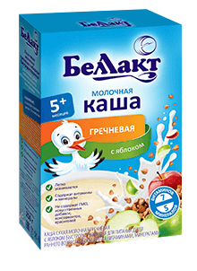Молочная гречневая каша с яблоком