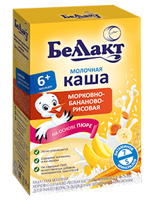 Молочная морковно-бананово-рисовая каша