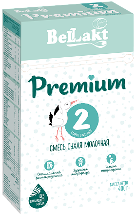 Смесь сухая молочная для питания детей раннего возраста "Bellakt Premium 2"