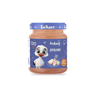 Мясное детское пюре «Беллакт». Кролик