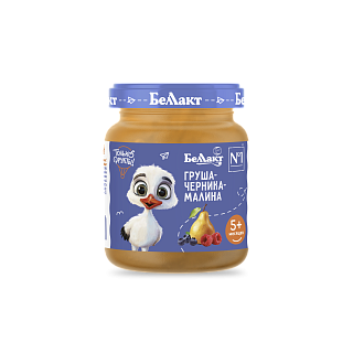 Фруктовое детское пюре «Беллакт». Груша, черника и малина