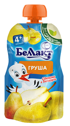 Фруктовые пюре в мягкой упаковке. Груша