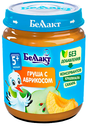 Фруктовое детское пюре «Беллакт». Груша - абрикос
