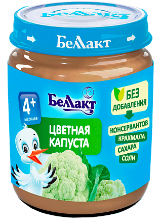 Овощное детское пюре "Беллакт". Цветная капуста