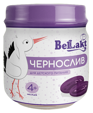 Фруктовое детское пюре «Беллакт». Чернослив