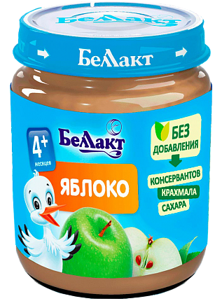 Фруктовое детское пюре «Беллакт». Яблоко
