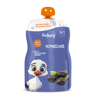 Фруктовые пюре в мягкой упаковке. Чернослив