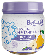 Фруктовое детское пюре «Беллакт». Груша и черника с козьим молоком