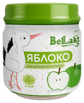 Фруктовое детское пюре «Беллакт». Яблоко